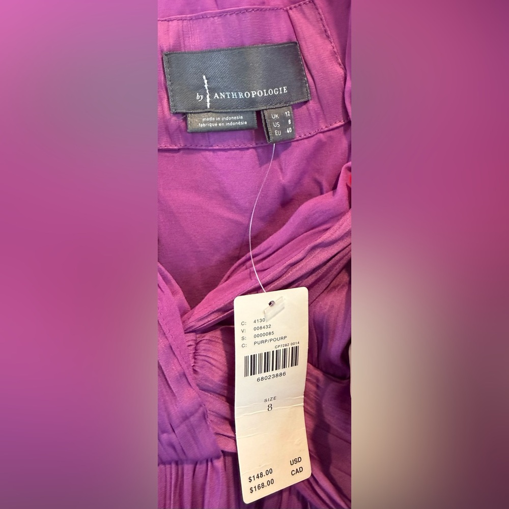 Anthropologie V-Neck Luminous Mini Dress - NWT! - Picture 8 of 8